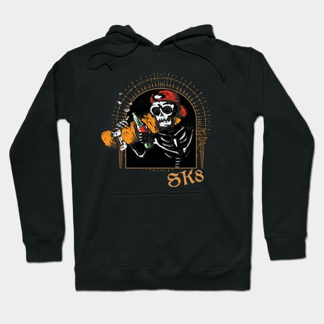 Skating Skeleton Hoodie by NorseMagic